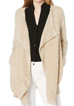 Calvin Klein Womens Long Flyaway Cardigan Sweater, Medium, Beige - £47.78 GBP