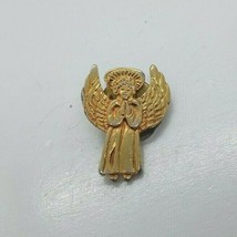 Vintage Gold Tone Praying Angel 1&quot; Lapel Hat Pin - $5.34