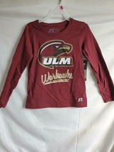 RUSSELL LOUISIANA MONROE BOYS LONG SLEEVE SHIRT &quot;WARHAWKS&quot; ASSORTED SIZE... - $6.99