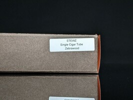 Brizard and Co Zebra Wood cigar tube holder NIB image 12