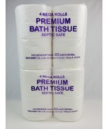 8 Mega Rolls premium bath tissue 2-ply quilted USA made Toilet Paper - £22.89 GBP