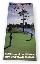 Gaylord, Michigan Golf Mecca Of The Midwest 1994 Vintage Golf Travel Pla... - £3.80 GBP