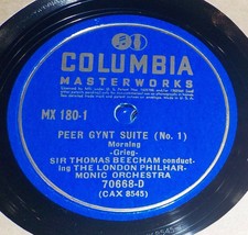 12&quot; Thomas Beecham Lpho 78 Rpm Set MX-180 Grieg Peer Gynt Suite No. 1 BX1A - £7.74 GBP