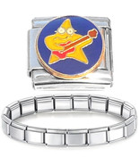 Starter Bracelet &amp; Rock Star Guitar Music Italian Charm - Vintage Style ... - $14.77 CAD
