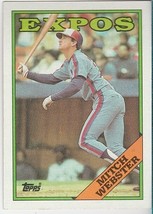 Mitch Webster 1988 Topps Baseball # 138 - £1.20 GBP