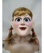 Licensed Annabelle Creation Costume Mask &amp; Wig Haunted Creepy Doll The C... - $505.75 MXN