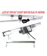 LOT  TWO 83&quot; Light Track Rail Motor Grow Light Mover 4 Reflector Hood DE... - £115.31 GBP