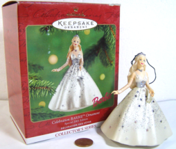 Hallmark Keepsake Barbie Ornament Celebration Barbie 2001 Special Edition S8D - £6.25 GBP
