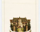 Hostellerie De L&#39;Abbaye La Pommeraie Menu Selestat France  - £17.02 GBP