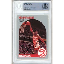Kevin Willis Atlanta Hawks Auto 1990-91 NBA Hoops Signed BAS Auth Autograph Slab - $89.99
