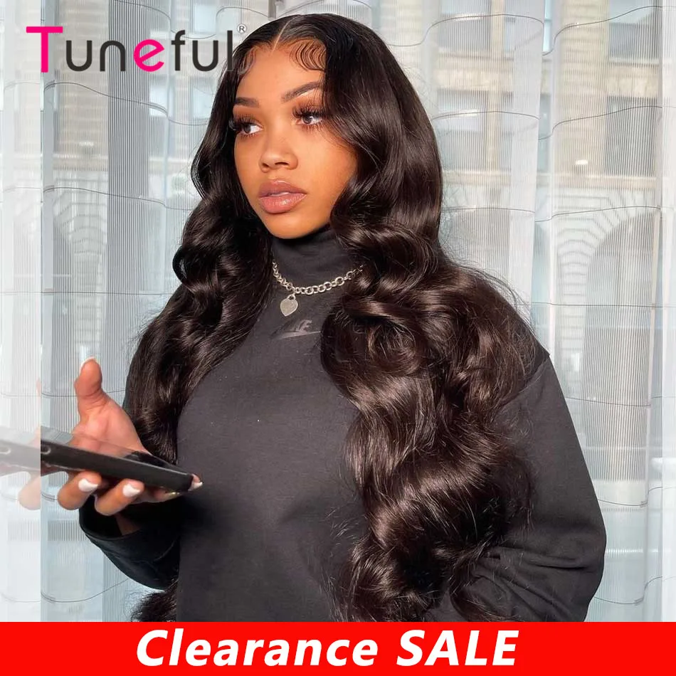 Nsparent 13x4 13x6 lace front human hair wigs body wave pre plucked brazilian body wave thumb200