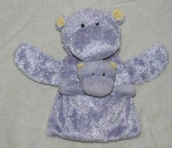 Baby Gund Let&#39;s Lets Play Hand Puppets Tibs 58483 Purple Hippo Hippopotamus - £31.04 GBP