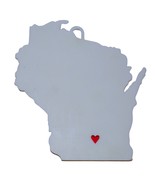 Wisconsin State Madison Heart Ornament Christmas Decor USA PR244-WI - $6.84 CAD