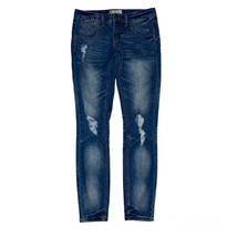 Free People Low Rise Distressed Skinny Denim Blue Jeans Womens Size 25 - £19.17 GBP