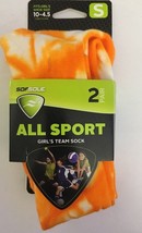 SOFSOLE All Sport Team Socks Shoe Size Small 10 -4.5 Girls Orange/White ... - $16.71