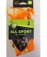 SOFSOLE All Sport Team Socks Shoe Size Small 10 -4.5 Girls Orange/White ... - £12.55 GBP