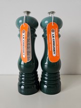 NIB LE CREUSET Salt &amp; Pepper Mill 20cm Ceramic Grinder Set of 2 Artichaut Green - £97.40 GBP