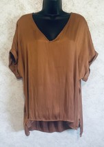 By Together Ladies Pull Over Polyester Dolman Short Sleeve Top Large Cinnamon - £15.73 GBP