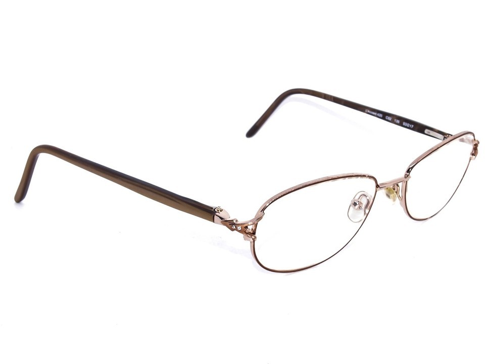 L&#39;amy Women&#39;s Eyeglasses L&#39;Accent 420 C02 Gold &amp; Brown Frame France 53[]... - $19.99