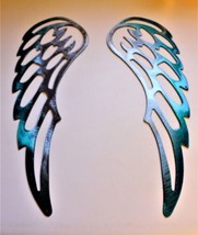 Angel Wings - Metal Wall Art - Teal Tinged 15&quot; x 5 1/4&quot; - £40.23 GBP