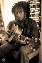 Bob Marley Poster Playing Guitar 24 inches by 36 inches - $6.29