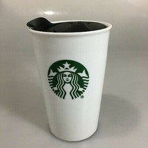 Starbucks Mermaid Split Tail White Ceramic Travel Mug Tumbler 8 oz Doubl... - $25.97