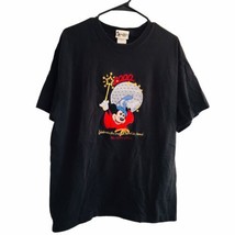Y2K 2000 Disney World Embroidered Mickey Epcot Fantasia Sorcerer L T Shirt - $45.55