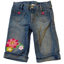 Island Lily Gymboree Cropped Capri Denim Pants 5T w/ Adjustable Waistband - $9.60