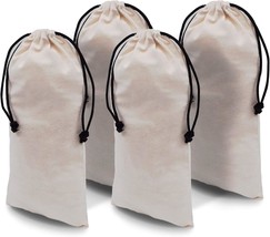 Shoe Dust Bags 4 Pack Beige Duster Flannel Single Shoe Pouch with Drawstring Clo - $39.71