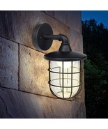 Exterior Led Light Wall Sconce Fixture Industrial Outdoor Porch Cage Gla... - £47.84 GBP