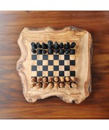 Unique two tones chess board Black-Brown Without drawers / set hand made from ol - $124.99