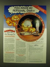1990 The Danbury Mint The Chaming Cat Garfield Collector Plate Ad - $18.49