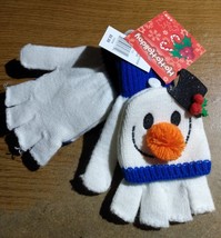 Happy Holidays Women&#39;s Snowman Gloves/Mittens  One Size - £6.88 GBP