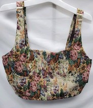 Women's Medium Boho Corset Tank Top Wild Fable Floral Elastic Back image 2