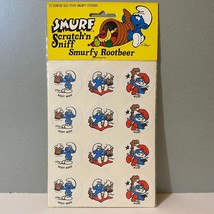 Vintage 1982 Smurf Scratch ‘N Sniff Stickers Smurfy Rootbeer - £31.45 GBP
