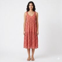 Joie Bondi Tea Rose Tiered Sleeveless Maxi Dress Womens Size Small - $19.35