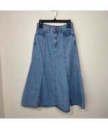 Levi&#39;s ICONIC Midi Denim Skirt Indigo Medium Wash Size 26 - $834.23 MXN