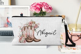 Pink Western Boots Pouch Bag, Personalized Western Bag, Rodeo Pouch Bag, Country - £12.77 GBP
