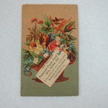 Antique Victorian Trade Card Ritters Fruit Jellies Cincinnati Flower Basket RARE - £7.80 GBP