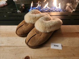 Women&#39;s Shoes UGG COQUETTE Sheepskin Slide Slippers 5125 CHESTNUT Sz 9.0 - $98.01