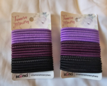 Scunci Elastics Tamera Mowry 2 Packs 36 Pieces Lavender Purple Black New - £10.02 GBP