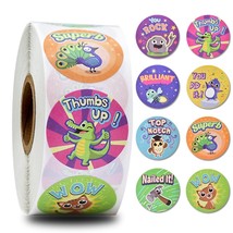 500pcs Reward Stickers Cute Animals With Kawaii Words Sticker for Teacher - £7.11 GBP+