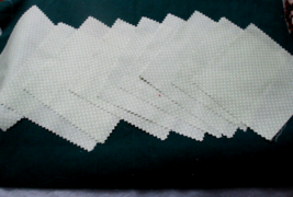 Fabric Concord Small White Dots on Celadon Green Approx 6&quot; Sqs Quilt Craft $2.50 - £1.95 GBP