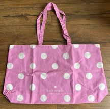 New Kate Spade Tote Pink White Polka Dot 25&quot; x 15&quot; XLarge Shopping Tote - $24.09