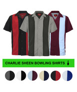 Men&#39;s Premium Retro Classic Two Tone Guayabera Bowling Casual Dress Shirt - £16.35 GBP+