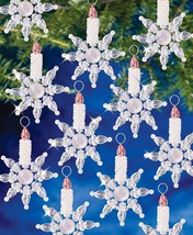 The Beadery Holiday Beaded Ornament Kit-Snowflake Candle 2&quot;X2.5&quot;, Makes ... - $43.05