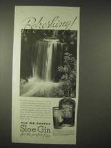 1935 Old Mr. Boston Sloe Gin Ad - Refreshing - £14.50 GBP