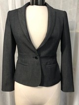 Calvin Klein Women&#39;s Blazer  Charcoal 1 Button Lined Size 0 NWT $129 - $29.70