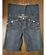 ROCK &amp; REPUBLIC Women &quot;Scorpion&quot; Blue Flare Jean Flap Pocket Size 30 34&quot;... - $32.68