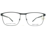 Tech Flex Eyeglasses Frames 30151S SP17 Gray Square Full Rim 55-16-145 - £36.81 GBP